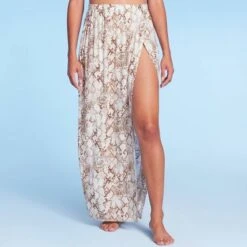 Women's High Slit Cover Up Maxi Skirt - Shade & Shore™ Tan Snake Print 11 Women's High Slit Cover Up Maxi Skirt - Shade & Shore™ Tan Snake Print -Clothing Sales Store GUEST 028e7f86 07b9 48aa ad56 f3d7df2c1d6f