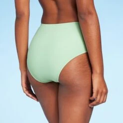 Women's High Waist Cheeky Bikini Bottom - Shade & Shore™ Light Green