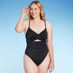 Women's Twist Detail Underwire Extra Cheeky High Leg One Piece Swimsuit - Shade & Shore™ -Clothing Sales Store GUEST 0ae25093 d391 4b48 8e0d 5ca73cfdf81b