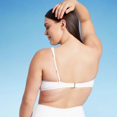 Women's Ring One Shoulder Bikini Top - Shade & Shore™ White 6 Women's Ring One Shoulder Bikini Top - Shade & Shore™ White - Image 4