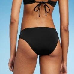 Women's Medium Coverage Hipster Bikini Bottom - Shade & Shore™ Black