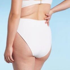 Women's High Waist Cheeky Bikini Bottom - Shade & Shore™ White -Clothing Sales Store GUEST 175327bc 6c7f 4da3 bbb1 9accac5ea476
