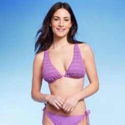 Women's Crochet Triangle Bikini Top - Shade & Shore™ Purple -Clothing Sales Store GUEST 1781aa57 0ef6 4d6d a02d fb8113f080db