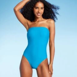Women's Bandeau One Piece Swimsuit - Shade & Shore™ Blue -Clothing Sales Store GUEST 1b5e702a 132a 4dbf ba53 0f523469dd42