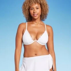 Women's Underwire Ruffle Trim Bikini Top - Shade & Shore™ White -Clothing Sales Store GUEST 1b6d9c5a 846b 432c 98ac 7e463886bcba