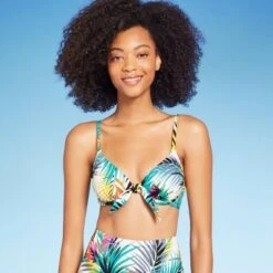 Women's Tie Detail Underwire Bikini Top - Shade & Shore™ Multi Palm Print -Clothing Sales Store GUEST 1b8bda90 6e9a 4a2c b031 46847bdfbb29