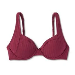 Women's Unlined Ribbed Bikini Top - Shade & Shore™ Dark Red -Clothing Sales Store GUEST 256d1385 3fb5 4cf9 855c 9558bfa711d8
