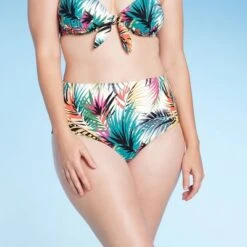 Women's High Waist Medium Coverage Bikini Bottom - Shade & Shore™ Multi Palm Print -Clothing Sales Store GUEST 2c6642f4 7457 4e2f 8d58 74e397f7481c