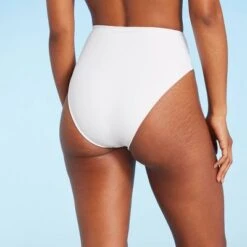 Women's High Waist Cheeky Bikini Bottom - Shade & Shoreâ„¢ White