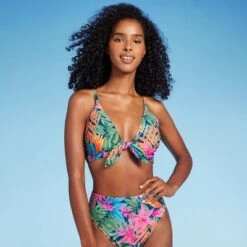 Women's Tie-Front Longline Bikini Top - Shade & Shore™ Multi Tropical Floral Print 11 Women's Tie-Front Longline Bikini Top - Shade & Shore™ Multi Tropical Floral Print -Clothing Sales Store GUEST 30858c61 2e63 460e b75c 22c595bb3e07