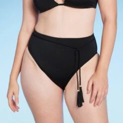 Women's High Waist High Leg Bead Detail Belted Bikini Bottom - Shade & Shore™ Black -Clothing Sales Store GUEST 3b0d41bc 1c12 4250 a194 a0cec0c80760