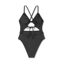 Women's Ribbed Plunge Front Cut Out One Piece Swimsuit - Shade & Shore™ -Clothing Sales Store GUEST 3b485a16 7e7b 4c0e 90d4 7f4e52041068