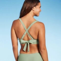 Women's Shirred Longline Bikini Top - Shade & Shoreâ„¢