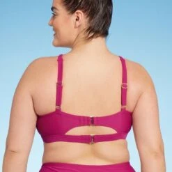 Women's High Neck Keyhole Braided Strap Bikini Top - Shade & Shore™ Purple