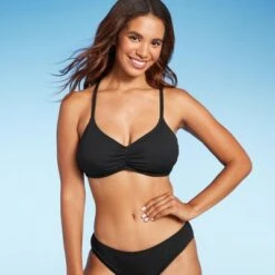 Women's Shirred Ribbed Bralette Bikini Top - Shade & Shore™ -Clothing Sales Store GUEST 41e52e01 2ffd 444f adba 6645e6e204a3