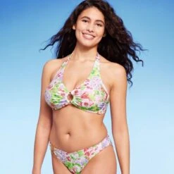 Women's Halter Center Front Ring Bralette Bikini Top - Shade & Shore™ Multi Floral Print 19 Women's Halter Center Front Ring Bralette Bikini Top - Shade & Shore™ Multi Floral Print -Clothing Sales Store GUEST 43494e47 6a72 473f b445 9f7ae6e2c313