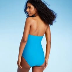 Women's Bandeau One Piece Swimsuit - Shade & Shore™ Blue