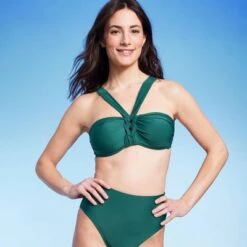 Women's Twist Center Front Bandeau Bikini Top - Shade & Shore™ Green -Clothing Sales Store GUEST 476554cc 89e8 4e0c 8571 eb62ec9077bc