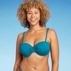 Women's Light Lift Shirred Underwire Bikini Top - Shade & Shore™ Teal Blue -Clothing Sales Store GUEST 48961d29 e0a1 4eeb a8f3 7423e663afbe