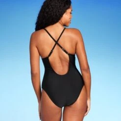 Women's Plunge Hardware Trim Cheeky One Piece Swimsuit - Shade & Shore™