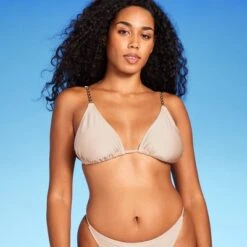 Women's Chain Strap Triangle Bikini Top - Shade & Shore™ Tan Shine -Clothing Sales Store GUEST 4c26cd0e 41a2 4c1a 9aa4 5f41acbf7561
