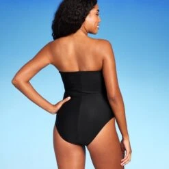 Women's Bandeau Cut Out High Leg Cheeky One Piece Swimsuit - Shade & Shore™ Black -Clothing Sales Store GUEST 516acace 40d0 4416 b864 a96b59d84a4b
