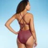 Women's Monokini Plunge Cut Out High Leg Lurex One Piece Swimsuit - Shade & Shore™ Burgundy -Clothing Sales Store GUEST 57a4ca80 c073 42f5 93aa 31f10f06aded