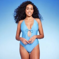 Women's Tie-Front Plunge One Piece Swimsuit - Shade & Shore™ -Clothing Sales Store GUEST 5a7849ae 37a2 47e9 a9fd 9567460cfcad