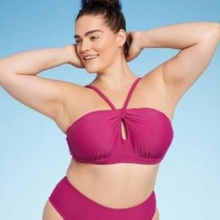 Women's High Neck Keyhole Braided Strap Bikini Top - Shade & Shore™ Purple -Clothing Sales Store GUEST 5ed176cd 146b 419a 966b 8e5b21dc97bd