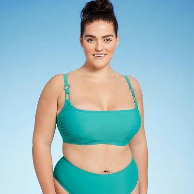 Women's Ring Detail Hidden Underwire Bikini Top - Shade & Shore™ Teal Green 5 Women's Ring Detail Hidden Underwire Bikini Top - Shade & Shore™ Teal Green - Image 3