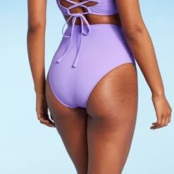 Women's High Waist Bikini Bottom - Shade & Shore™ Purple