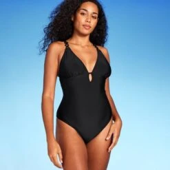 Women's Plunge Hardware Trim Cheeky One Piece Swimsuit - Shade & Shore™ -Clothing Sales Store GUEST 6d71b1e9 4760 4205 960f ff243806a84a