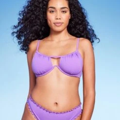 Women's Tunneled Neckline Underwire Bikini Top - Shade & Shore™ Purple -Clothing Sales Store GUEST 6f0c3473 ae9e 495d 8843 38b9bc8c56ce