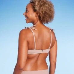 Women's Shoulder Tie Shirred Underwire Bikini Top - Shade & Shore™ Light Brown -Clothing Sales Store GUEST 715c5043 0b18 45cc 8c63 04f3a2b55fd8