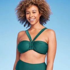Women's Twist Center Front Bandeau Bikini Top - Shade & Shore™ Green -Clothing Sales Store GUEST 73933e7f 1398 4494 848a 68d7cb6edb40