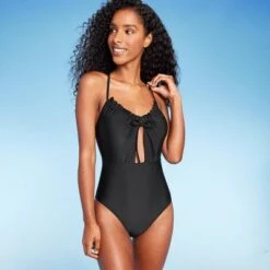 Women's Front Cut Out Ruffle Detail One Piece Swimsuit - Shade & Shore™ -Clothing Sales Store GUEST 79e78466 ca5b 42e7 949c 5c53fe85457e