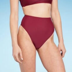 Women's High Waist High Leg Bikini Bottom - Shade & Shore™ Red -Clothing Sales Store GUEST 7ddd6ccd 52d0 4bfd 9aa6 062c25768acd