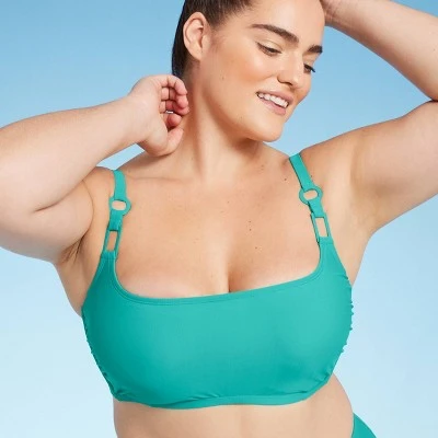 Women's Ring Detail Hidden Underwire Bikini Top - Shade & Shore™ Teal Green 4 Women's Ring Detail Hidden Underwire Bikini Top - Shade & Shore™ Teal Green - Image 2