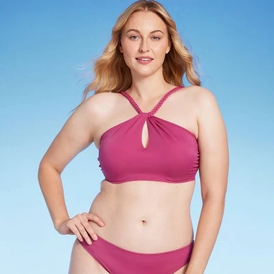 Women's High Neck Braided Strap Bikini Top - Shade & Shore™ 7 Women's High Neck Braided Strap Bikini Top - Shade & Shore™ - Image 5