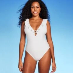 Women's Ruffle Plunge One Piece Swimsuit - Shade & Shore™ -Clothing Sales Store GUEST 7f991580 b539 4080 a134 7cb475fcf2d6