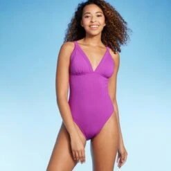 Women's Ribbed Triangle One Piece Swimsuit - Shade & Shore™ 13 Women's Ribbed Triangle One Piece Swimsuit - Shade & Shore™ -Clothing Sales Store GUEST 807559ae d9d1 469e bcdf ca444be3a6ee