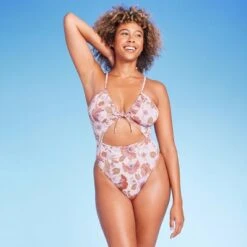 Women's Ribbed Plunge Front Cut Out One Piece Swimsuit - Shade & Shore™ -Clothing Sales Store GUEST 81a8d6a9 c50a 4b48 8877 0fe0e1ead45a