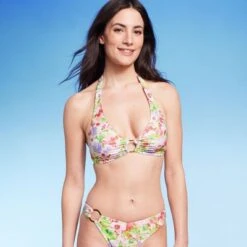 Women's Halter Center Front Ring Bralette Bikini Top - Shade & Shore™ Multi Floral Print 17 Women's Halter Center Front Ring Bralette Bikini Top - Shade & Shore™ Multi Floral Print -Clothing Sales Store GUEST 8b4e7c2d a0e6 4f63 8456 1025096c6f23