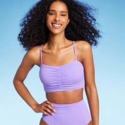 Women's Shirred Longline Bikini Top - Shade & Shore™ Purple -Clothing Sales Store GUEST 8cd4b703 1440 44b1 929c e9858024927b