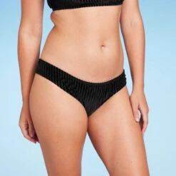 Women's Velour Ribbed Cheeky Bikini Bottom - Shade & Shore™ Black -Clothing Sales Store GUEST 8ce2dbfd 8205 48c1 8db8 d5bb3fd7b9bb
