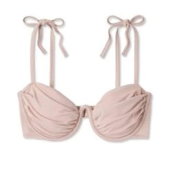 Women's Shoulder Tie Shirred Underwire Bikini Top - Shade & Shore™ Light Brown -Clothing Sales Store GUEST 8d2a5753 fe0e 4311 b5fc b5f8bfb14535