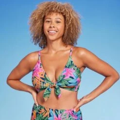 Women's Tie-Front Longline Bikini Top - Shade & Shore™ Multi Tropical Floral Print 9 Women's Tie-Front Longline Bikini Top - Shade & Shore™ Multi Tropical Floral Print -Clothing Sales Store GUEST 8e05739f 5cd3 49a9 b9b6 fbcbf6160fd3