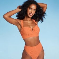 Women's Bandeau Jacquard Bikini Top - Shade & Shore™ Orange -Clothing Sales Store GUEST 92952ca3 1e62 4f6b b5cd ef22a64a1840