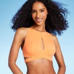 Women's High Neck Cut Out Underwire Bikini Top - Shade & Shore™ Orange -Clothing Sales Store GUEST 9484f06d 6444 49db a308 fa457945145e
