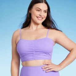 Women's Shirred Longline Bikini Top - Shade & Shore™ Purple -Clothing Sales Store GUEST 94edabe7 eb13 4a48 97c8 69313bf7b823
